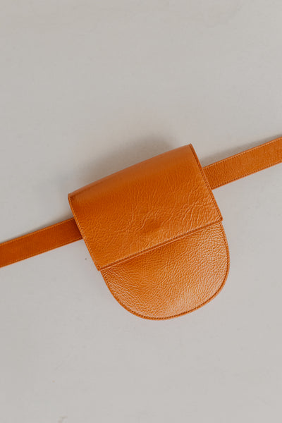 Belt Bag: Belt XL Orange Stone + Half Moon Orange Stone