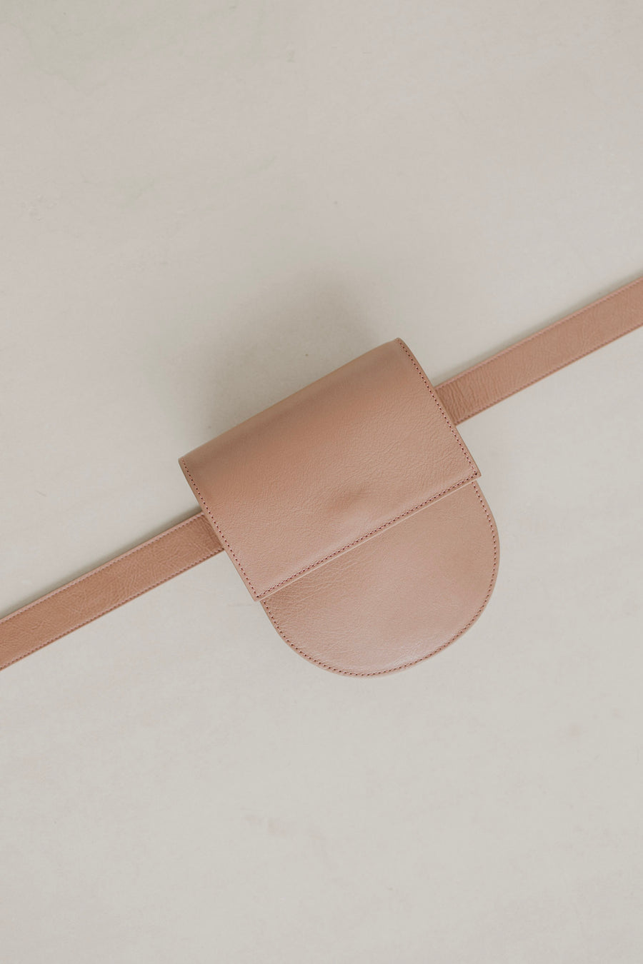 Belt Bag: Belt XL Rose Stone + Half Moon Rose Stone