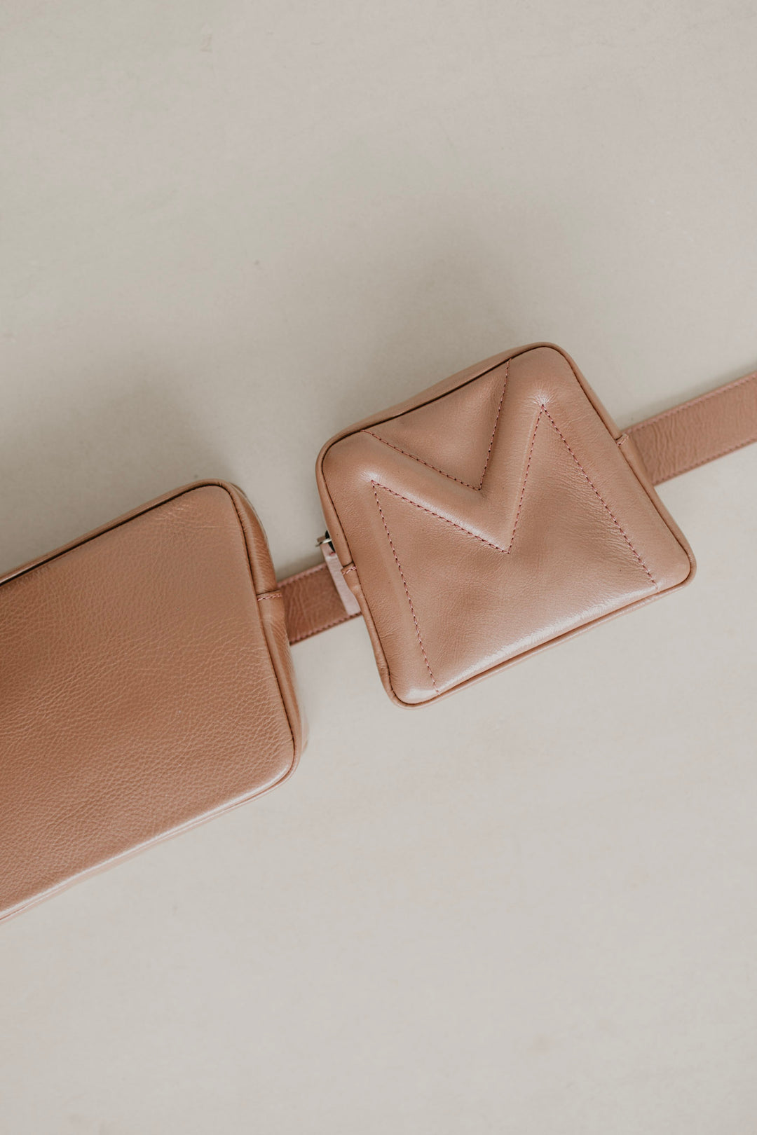 Belt Bag: Belt XL Rose Stone + Trapezium Rose Stone + Mini M Rose Stone