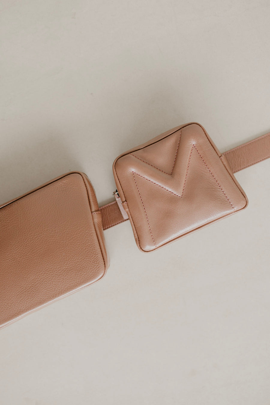 Belt Bag: Belt XL Rose Stone + Trapezium Rose Stone + Mini M Rose Stone