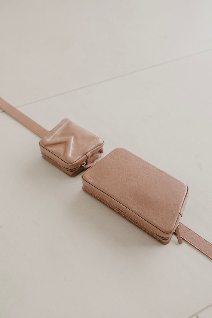 Belt Bag: Belt XL Rose Stone + Trapezium Rose Stone + Mini M Rose Stone