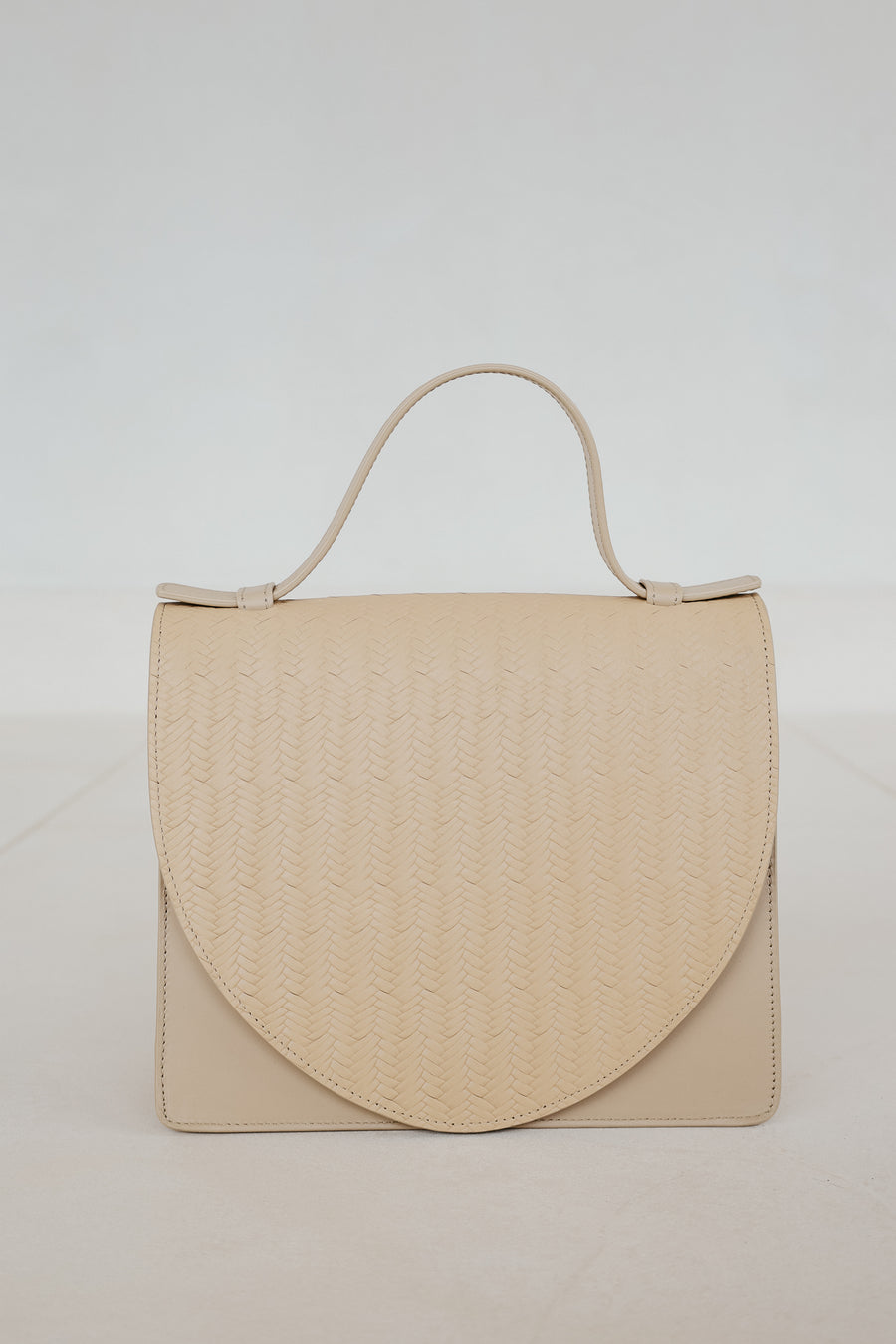 Mini Briefcase | Beige Woven