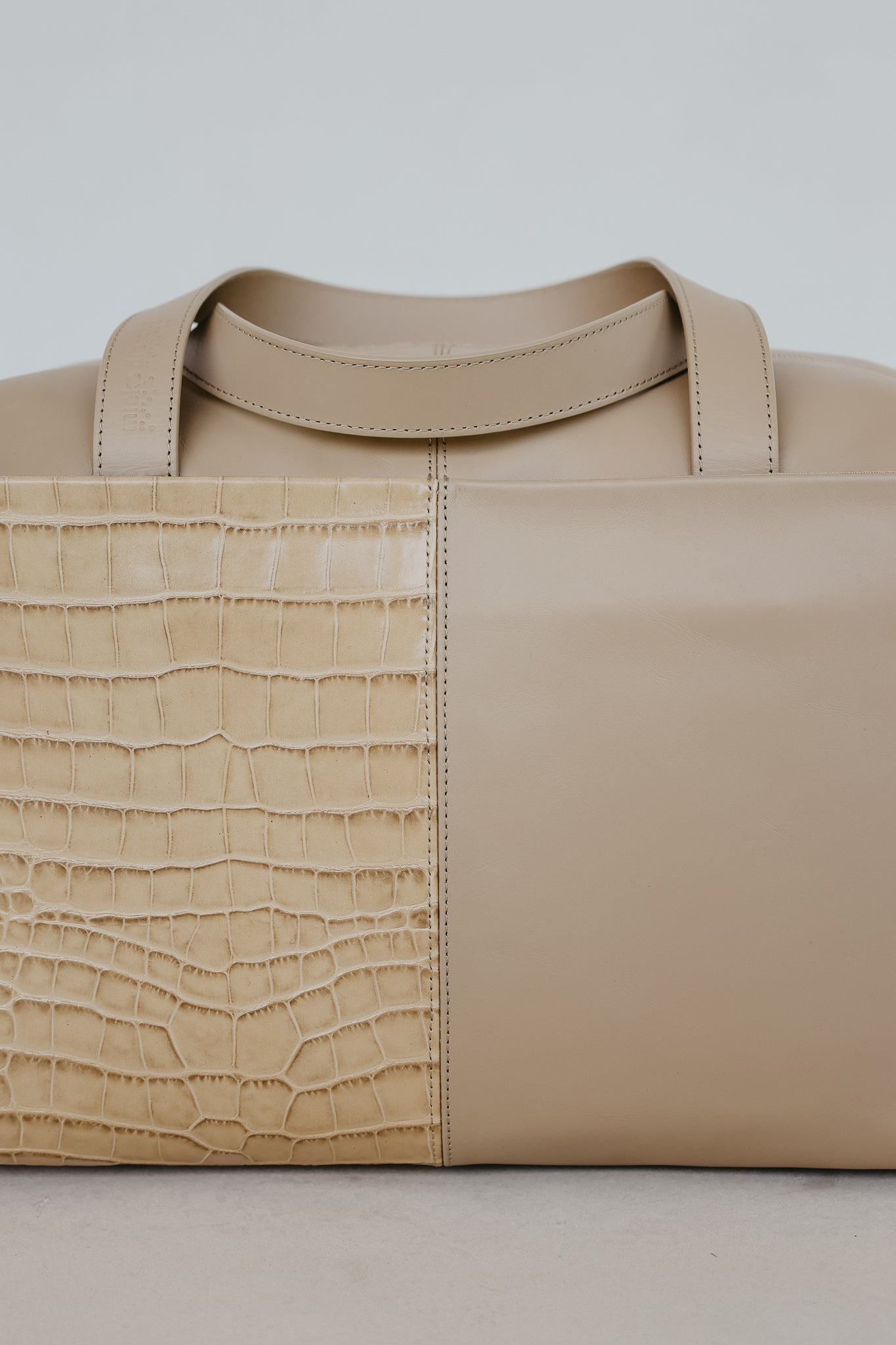 Weekender | Beige / Noisette Croco