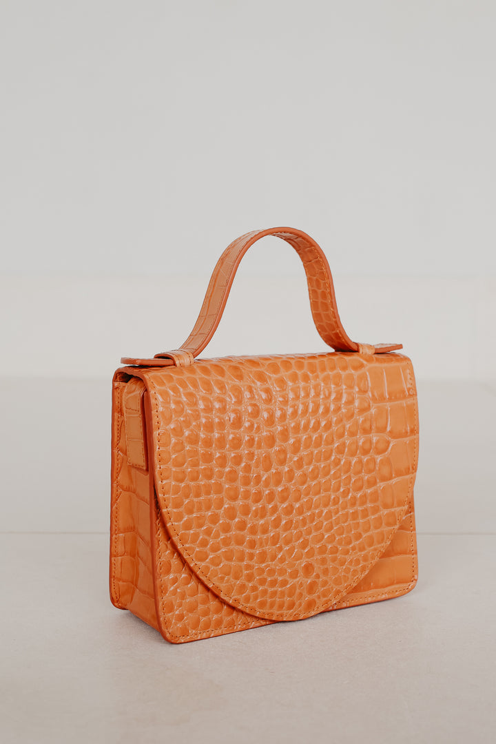 Micro Briefcase | Orange Croco