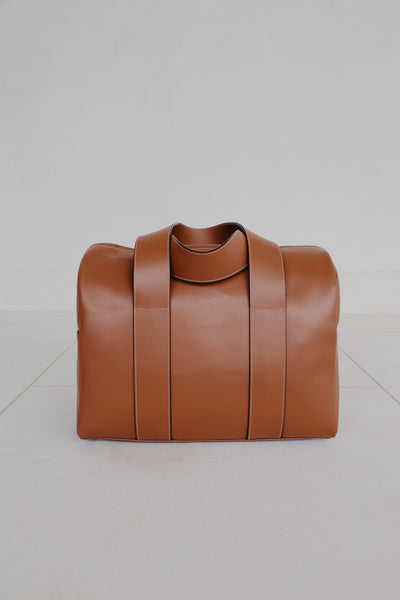 Bowling Bag XL | Stitched Tricolor Cognac