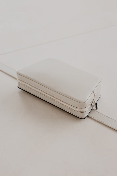 Belt Bag: Belt XL White + Trapezium Stitched Tricolor White