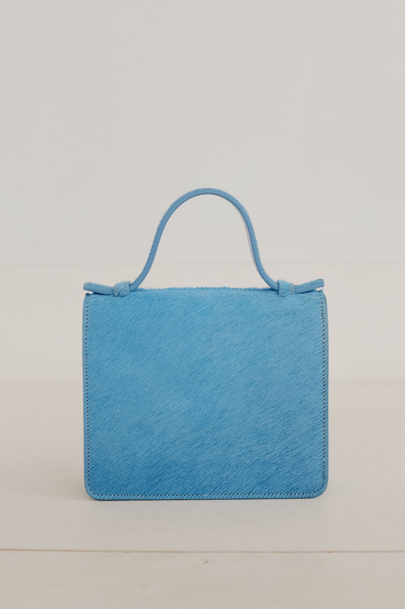 Micro Briefcase | Bleu Ciel Fur