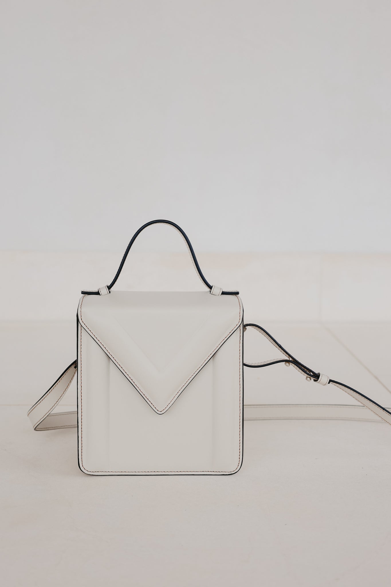 Boxbag | Stitched Tricolor White
