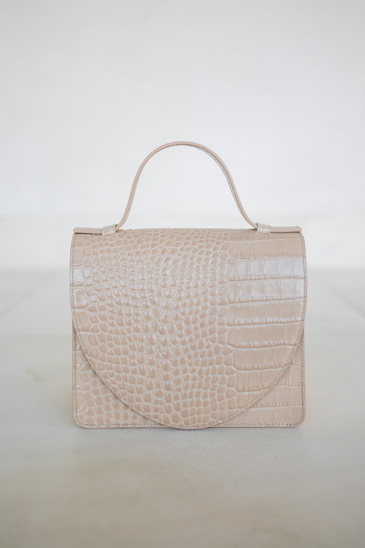 Mini Briefcase | Blush Croco