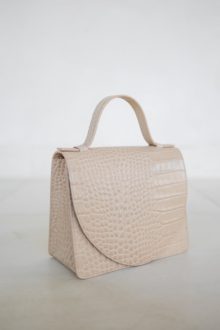 Mini Briefcase | Blush Croco