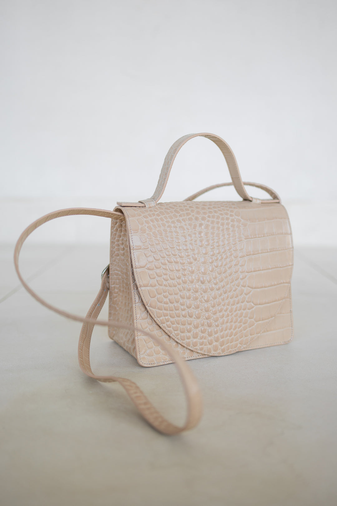 Mini Briefcase | Blush Croco