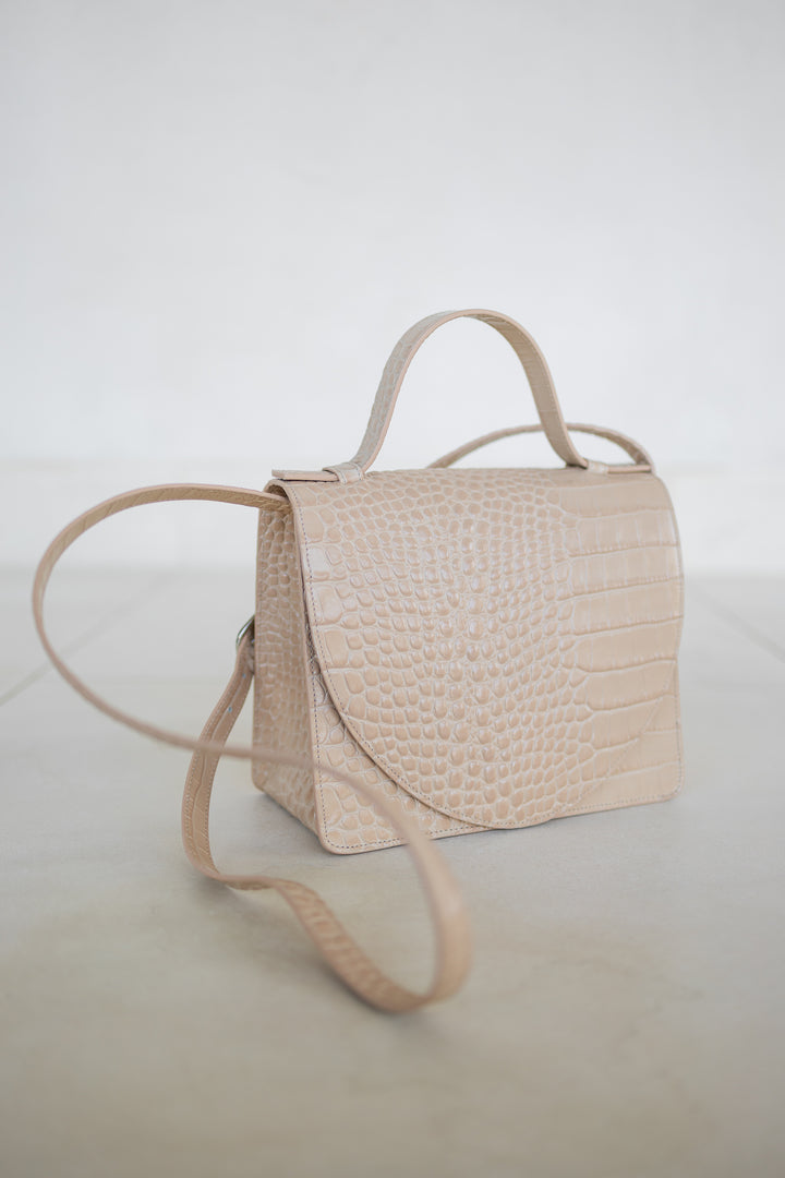 Mini Briefcase | Blush Croco