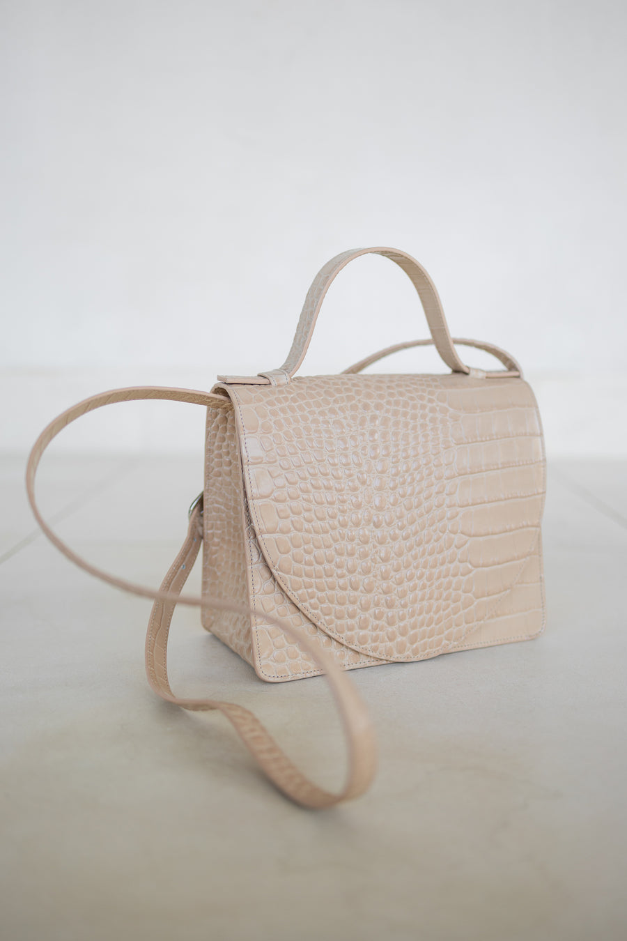 Mini Briefcase | Blush Croco