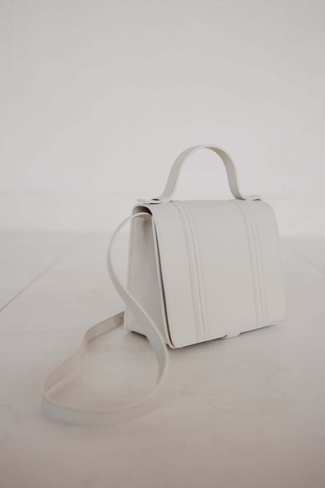 Mini Briefcase | Doublé White Structured