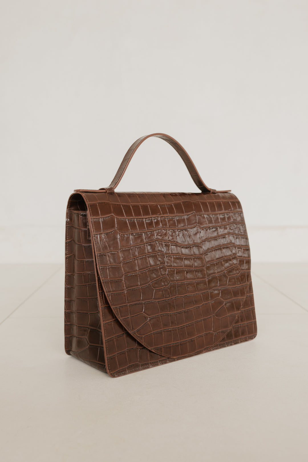 Midi Briefcase 2.0 | Chocolate Croco