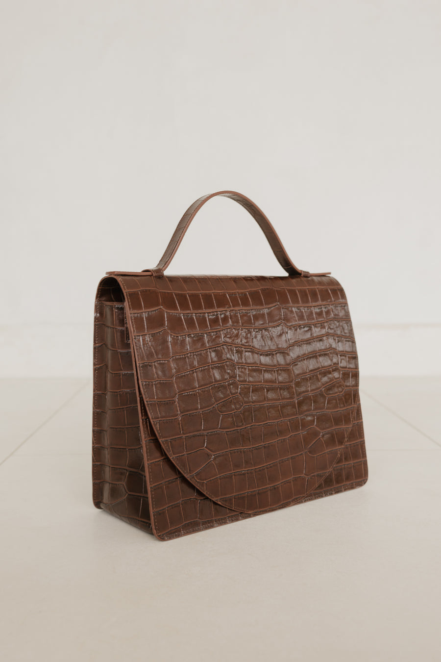 Midi Briefcase 2.0 | Chocolate Croco
