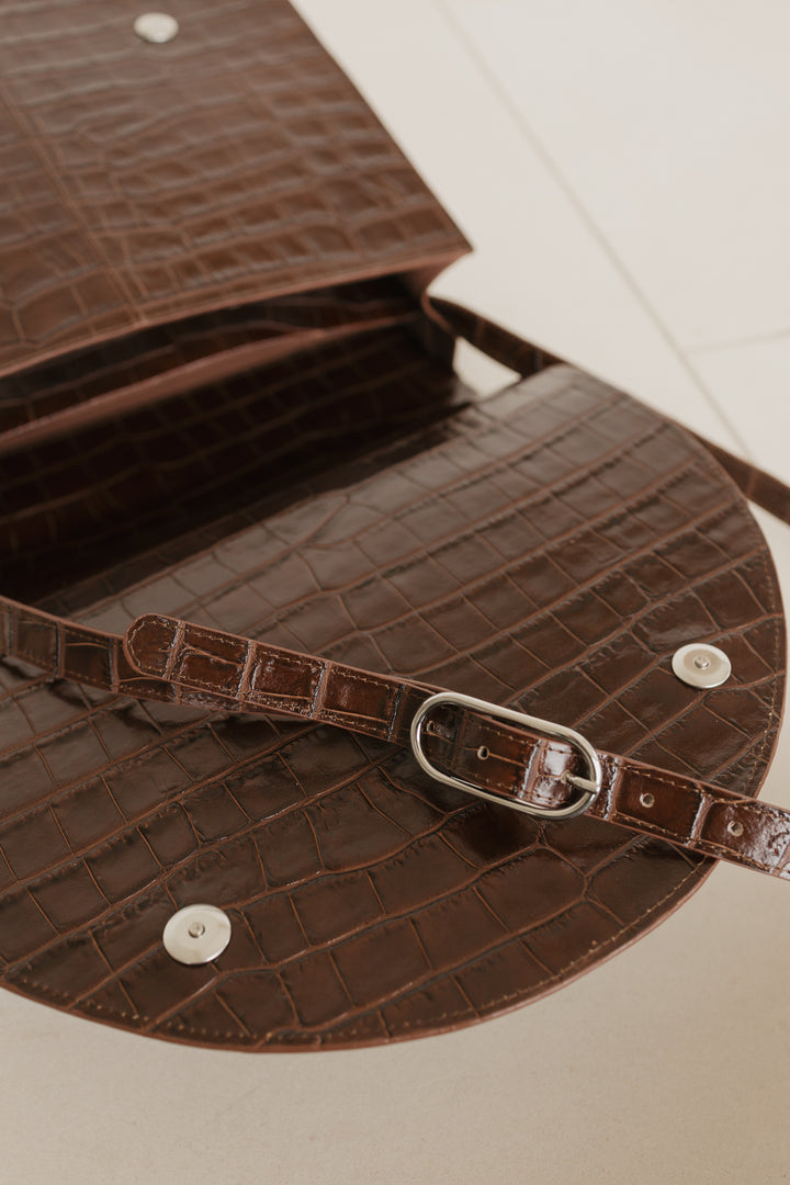 Midi Briefcase 2.0 | Chocolate Croco