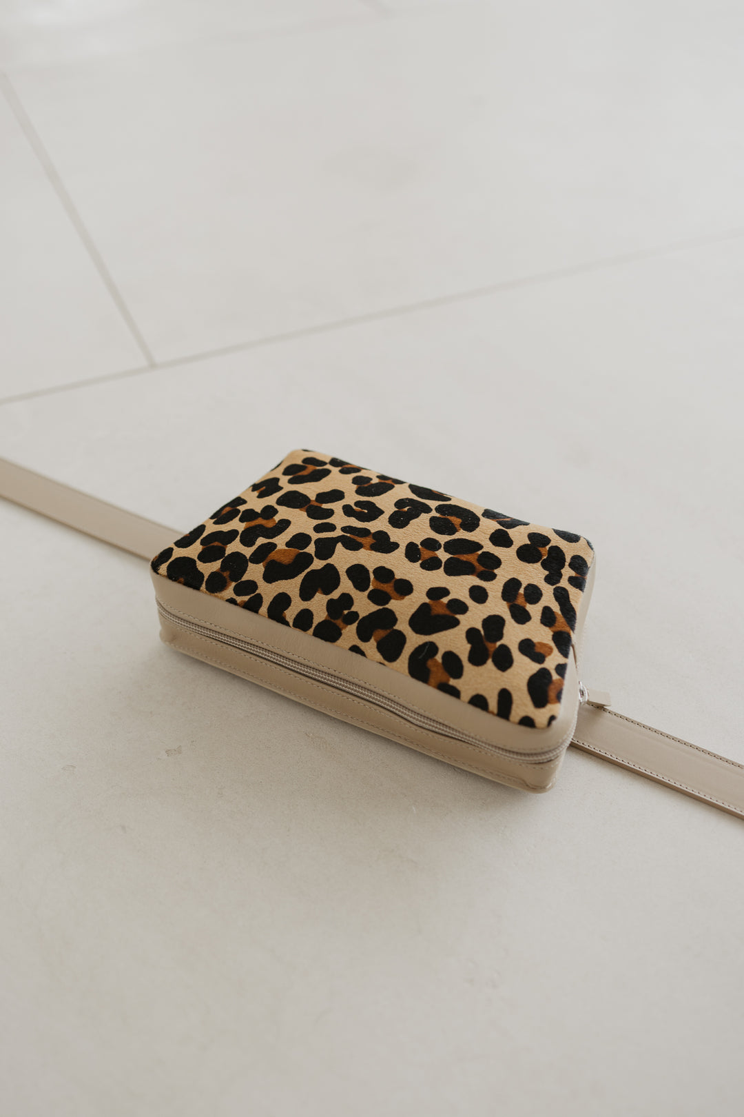 Belt Bag: Belt XL Beige + Trapezium Leopard