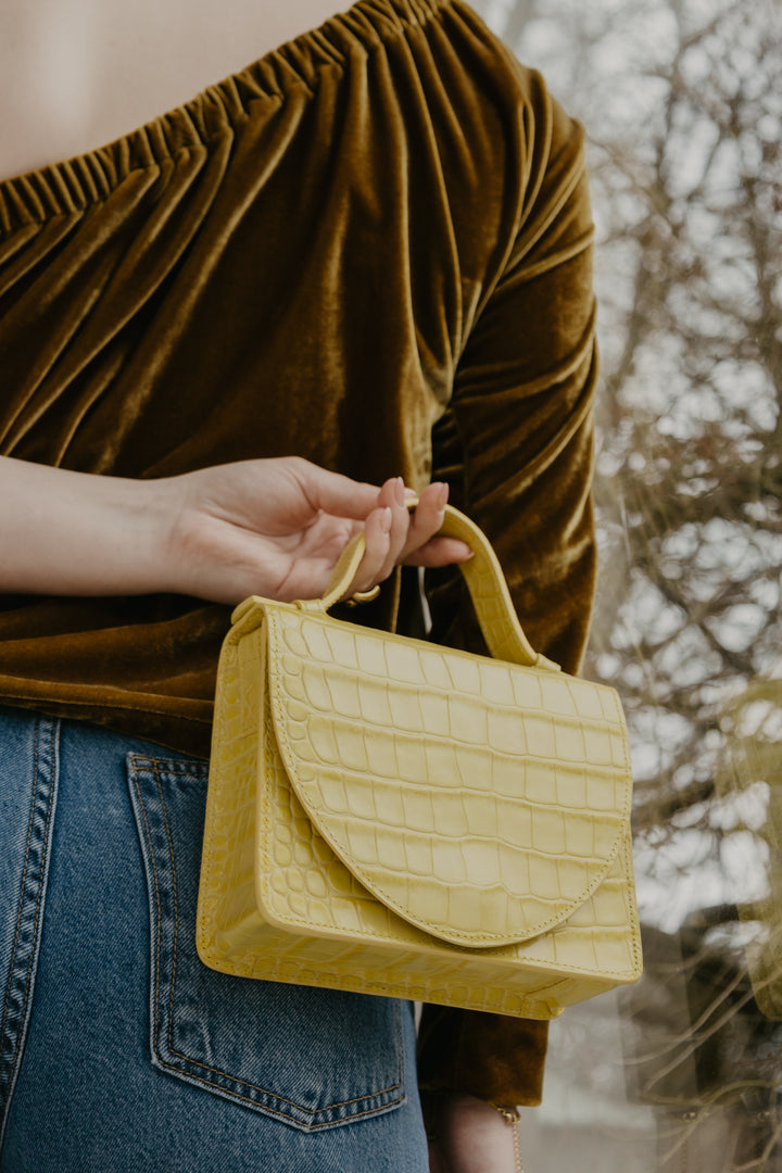 Micro Briefcase | Limon Croco