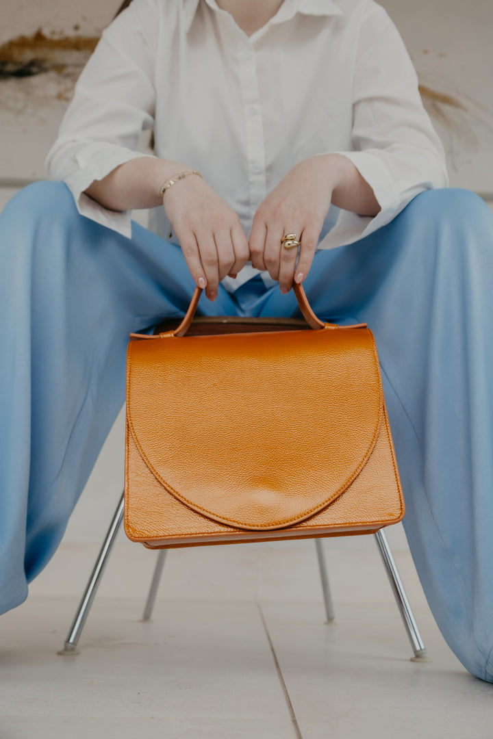 Mini Briefcase | Orange Stone