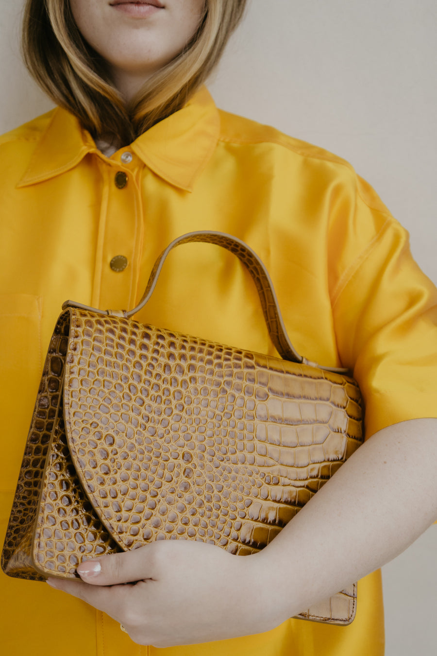 Mini Briefcase | Walnut Croco