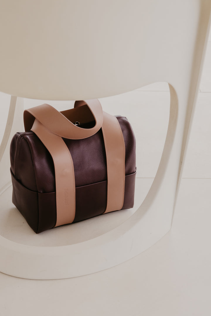 Mini Bowling Bag | Burgundy / Rose