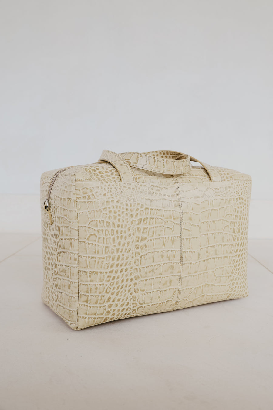 Weekender | Beige Croco