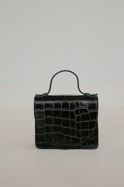 Micro Briefcase | Black Croco