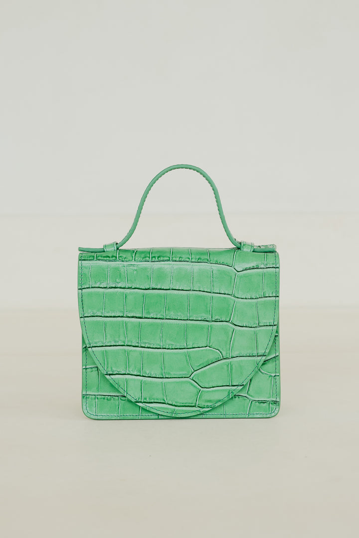 Micro Briefcase | Grass Croco