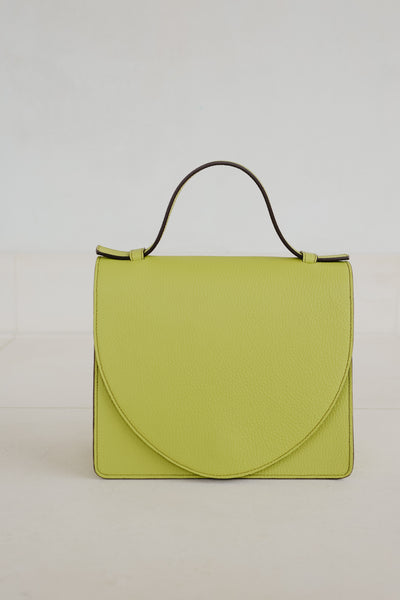 Mini Briefcase | Stitched Lime / Ebony Structured