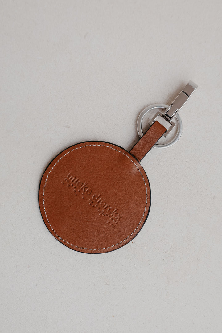 Keychain Scales | Stitched Tricolor Cognac