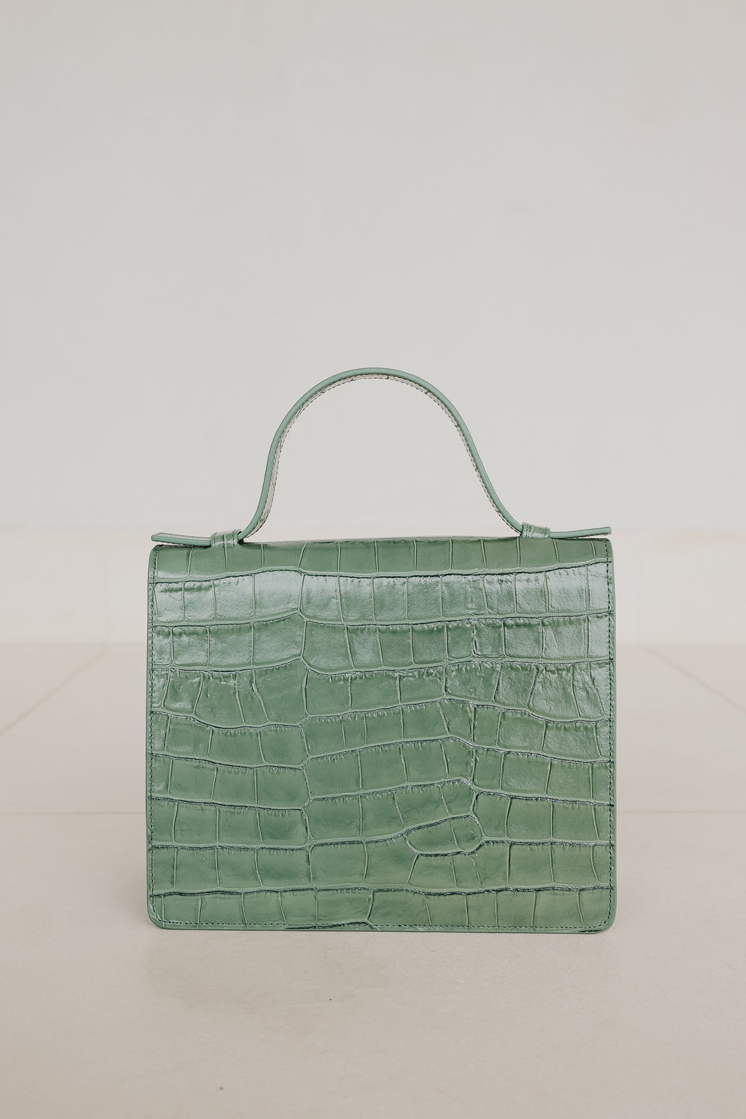 Mini Briefcase | Olive Croco