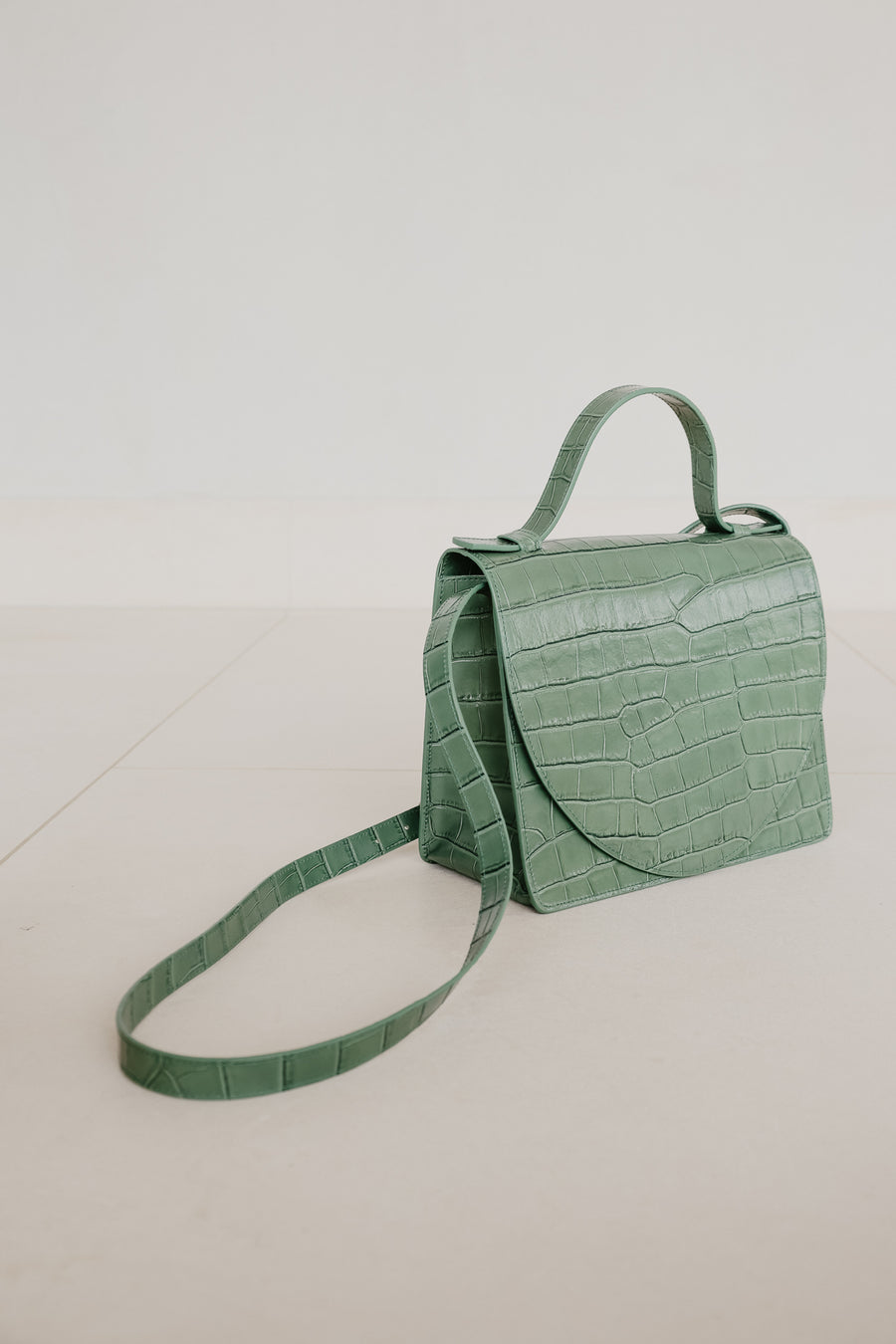 Mini Briefcase | Olive Croco