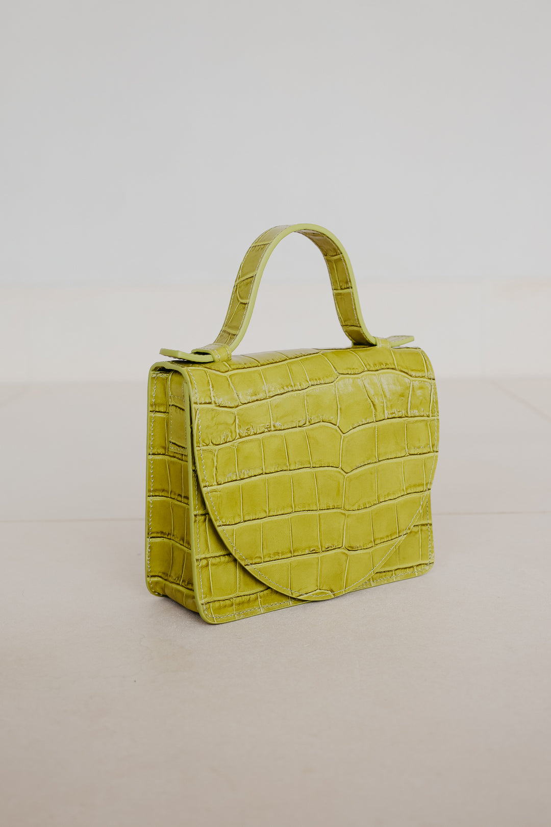 Micro Briefcase | Lime Croco