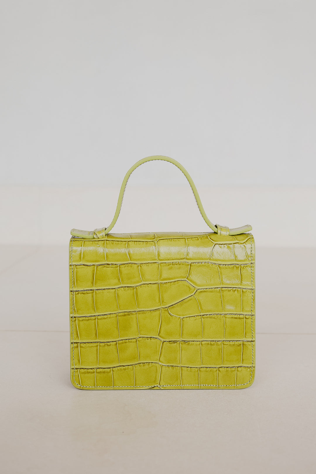 Micro Briefcase | Lime Croco