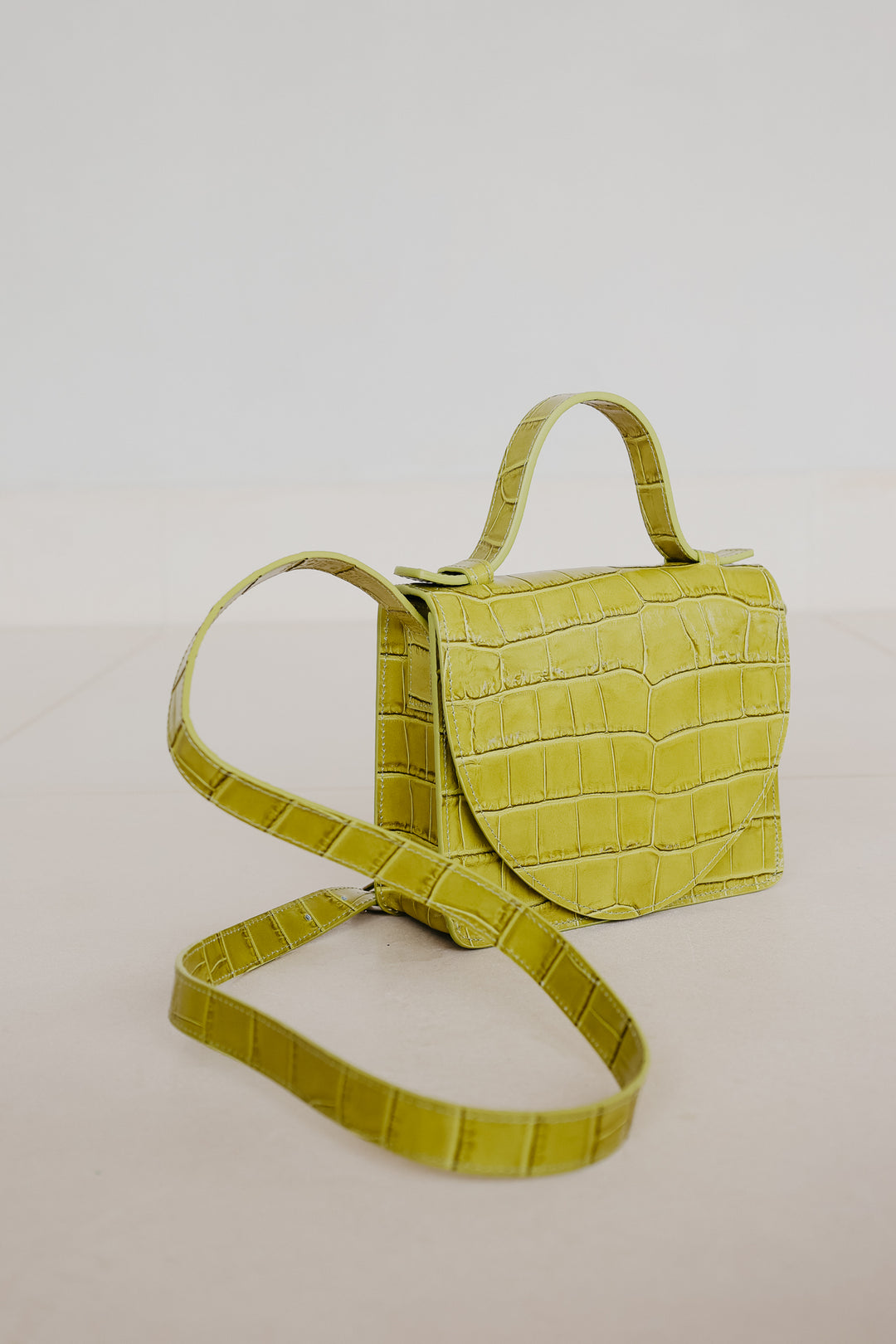 Micro Briefcase | Lime Croco