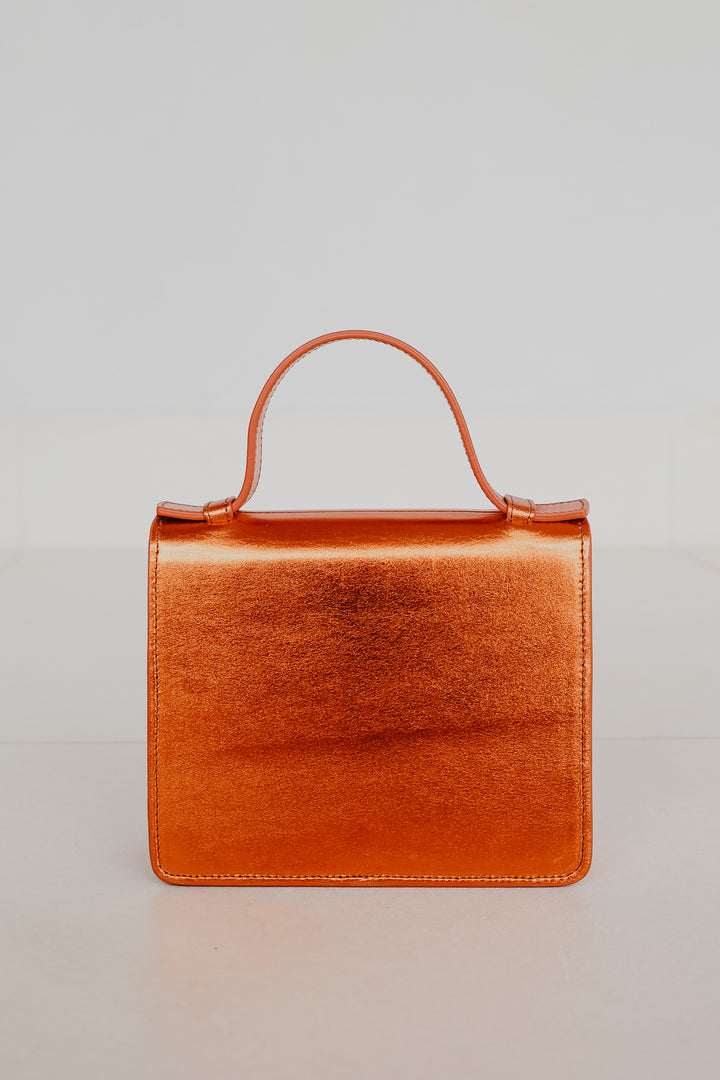 Micro Briefcase | Naranja Shimmer