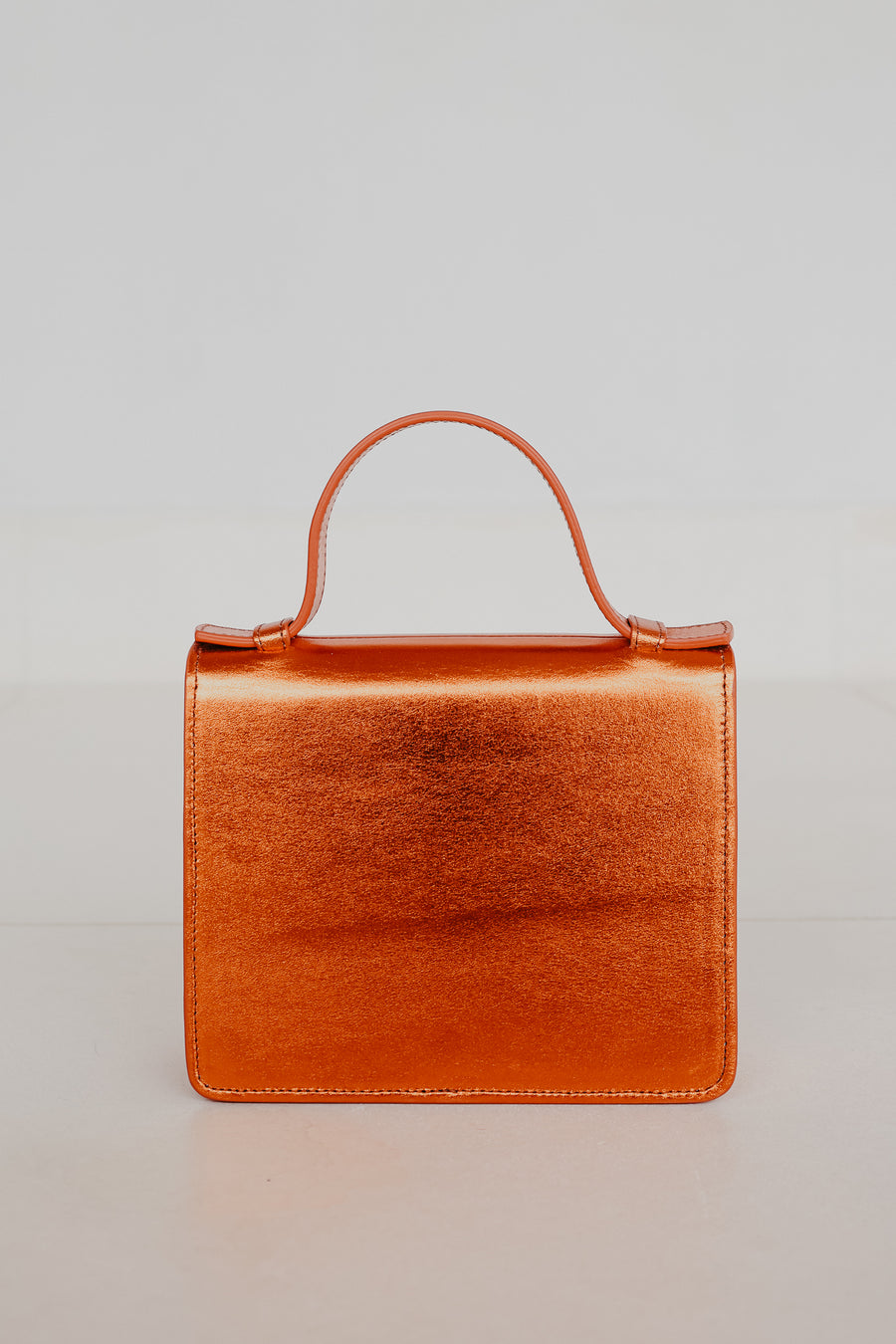 Micro Briefcase | Naranja Shimmer