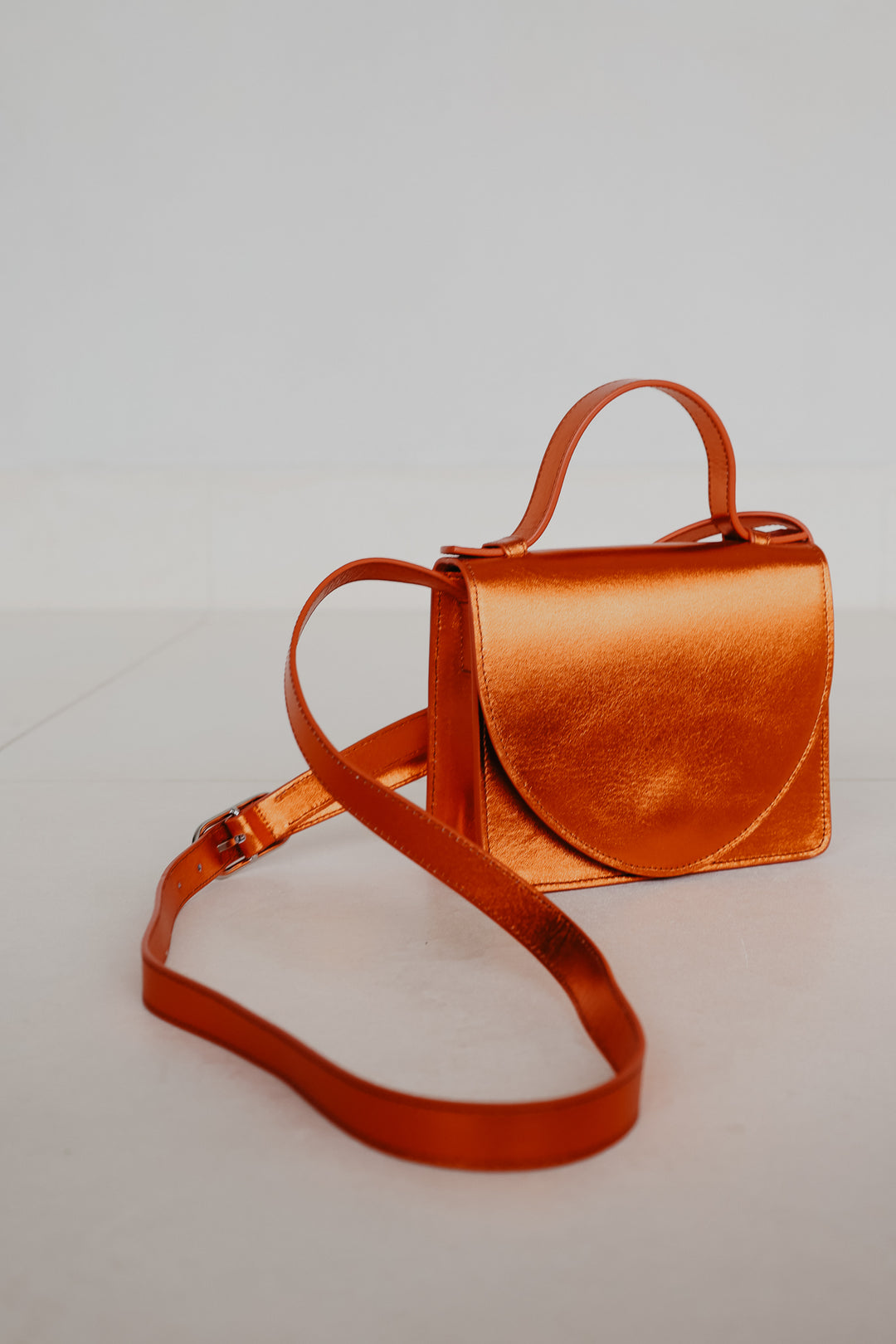 Micro Briefcase | Naranja Shimmer