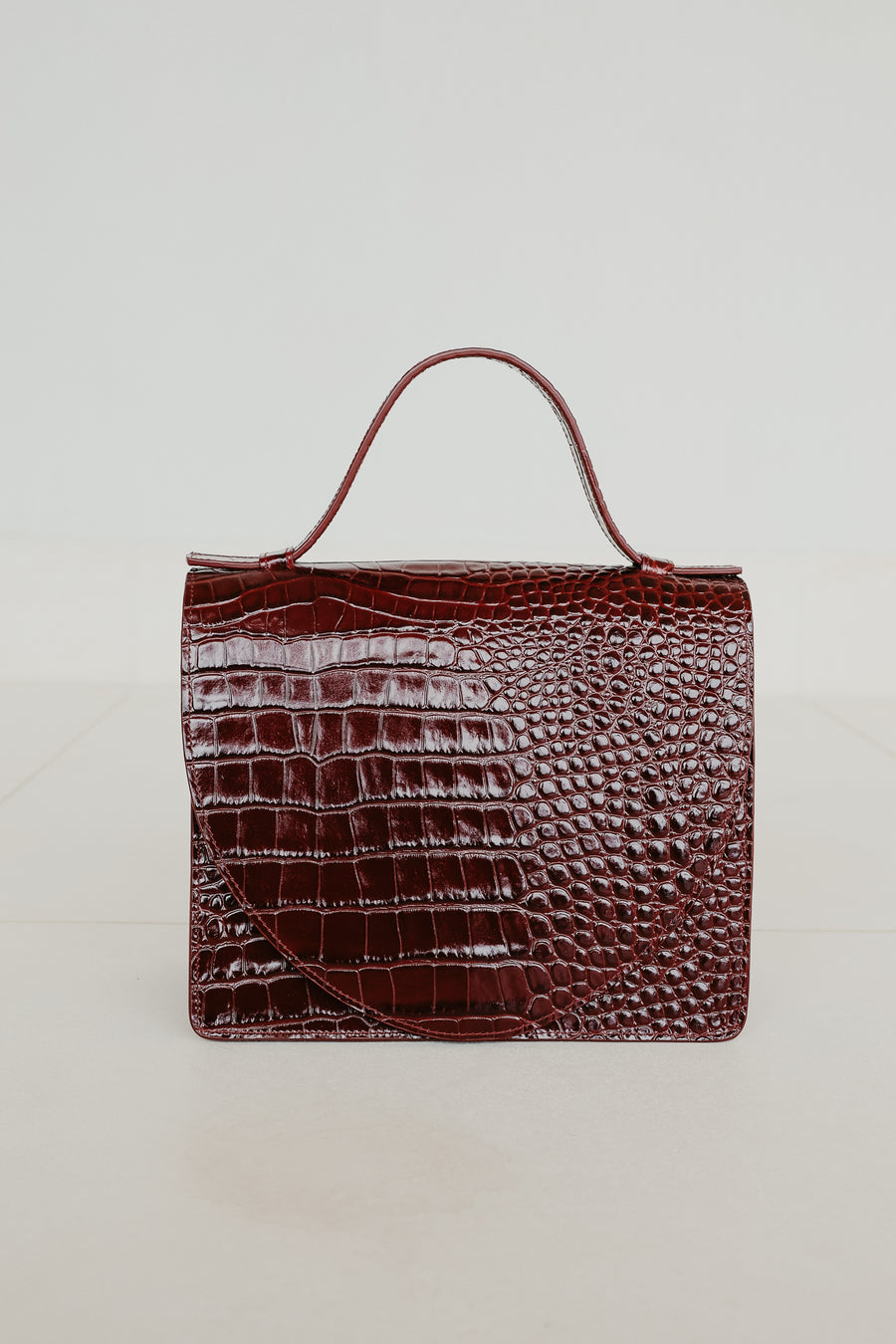 Mini Briefcase | Wine Croco