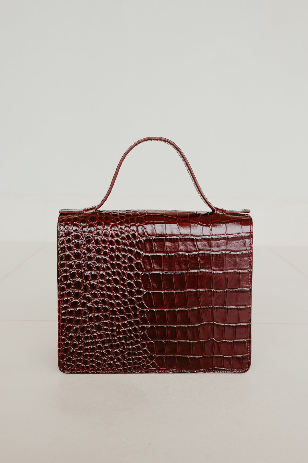 Mini Briefcase | Wine Croco