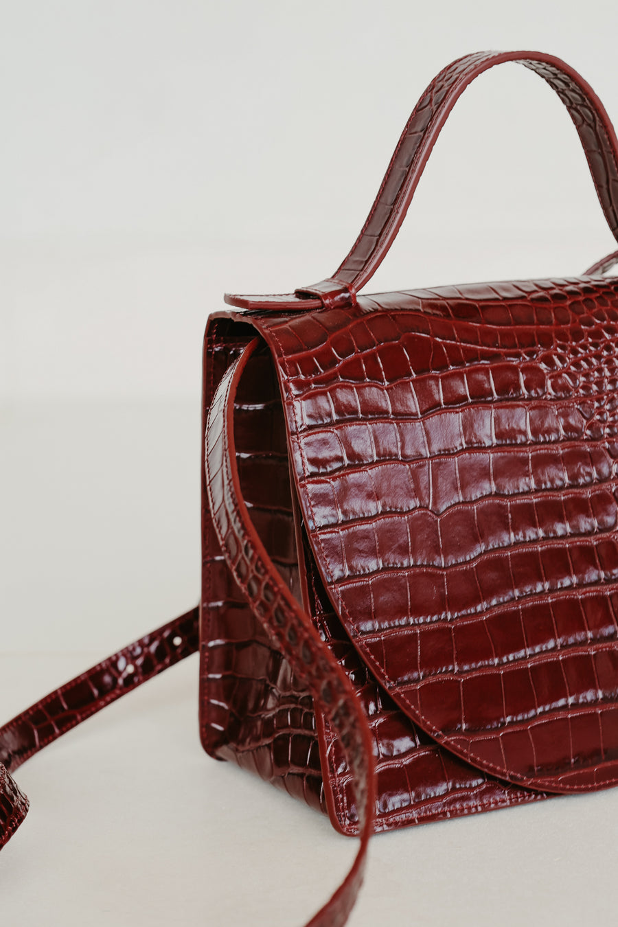 Mini Briefcase | Wine Croco