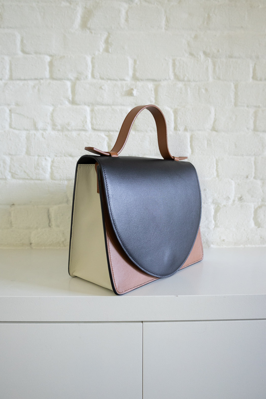 SS. Mini Briefcase Tricolor Cognac I