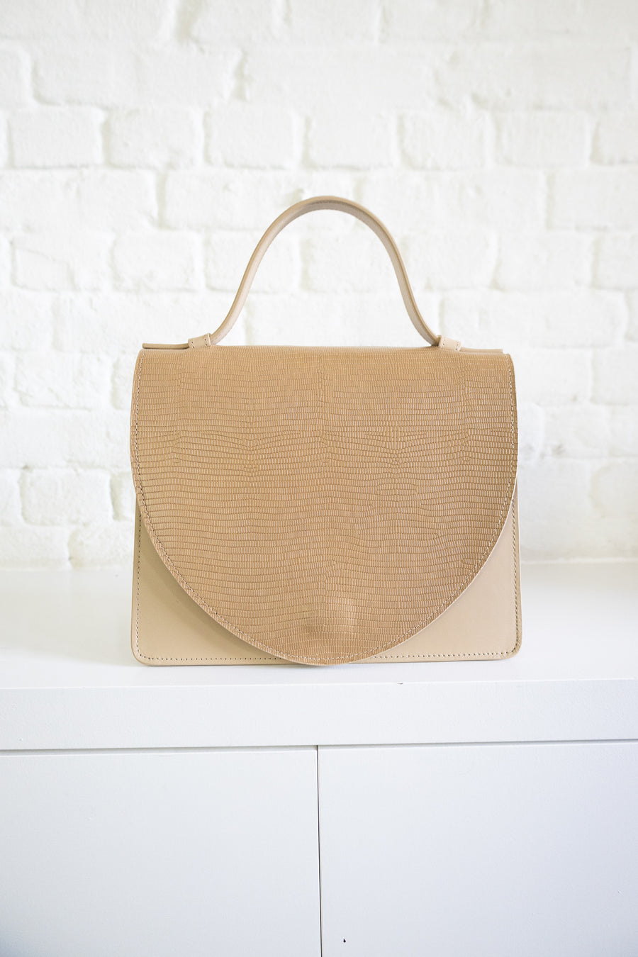 SS. Mini Briefcase Combi Beige Snake