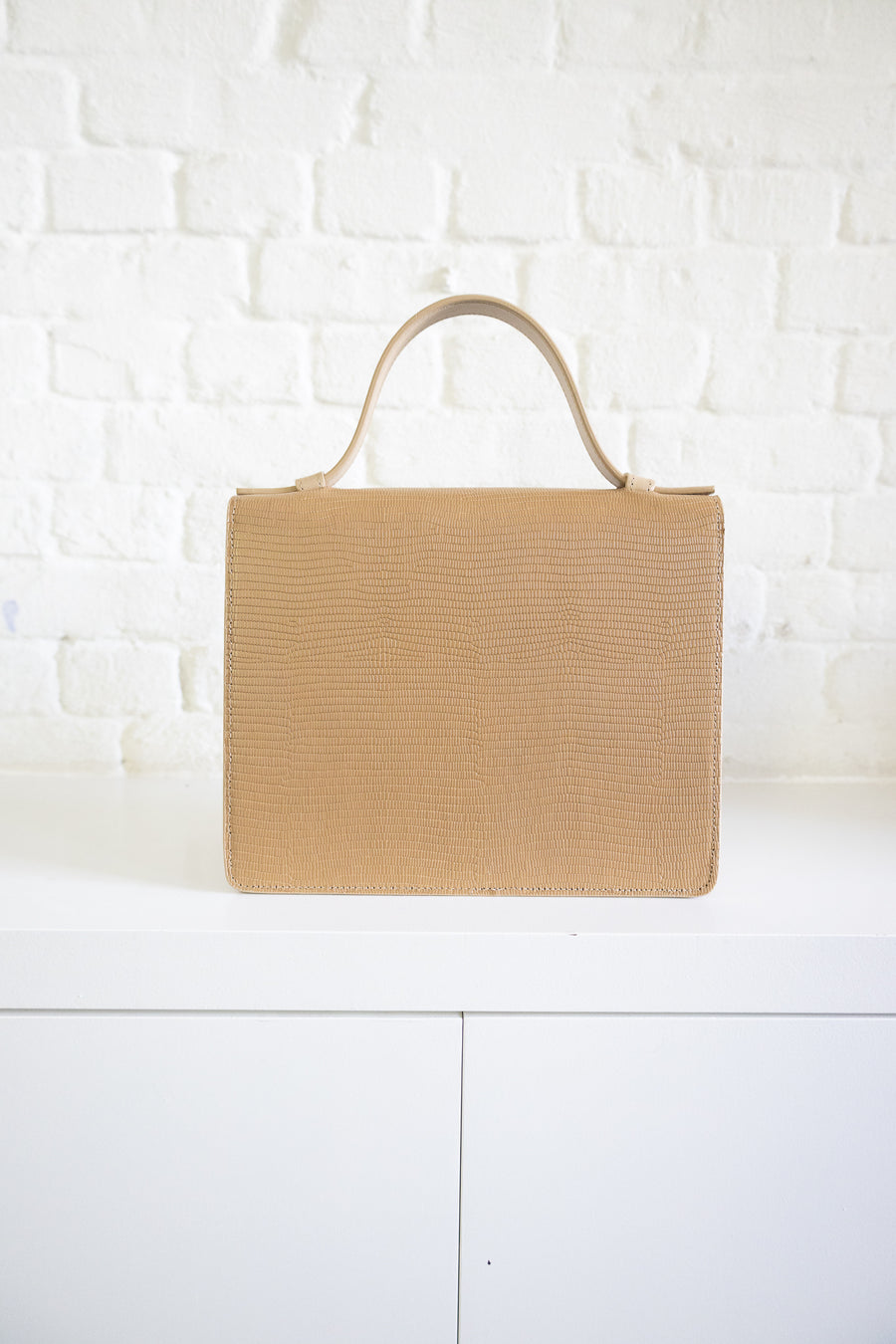 SS. Mini Briefcase Combi Beige Snake