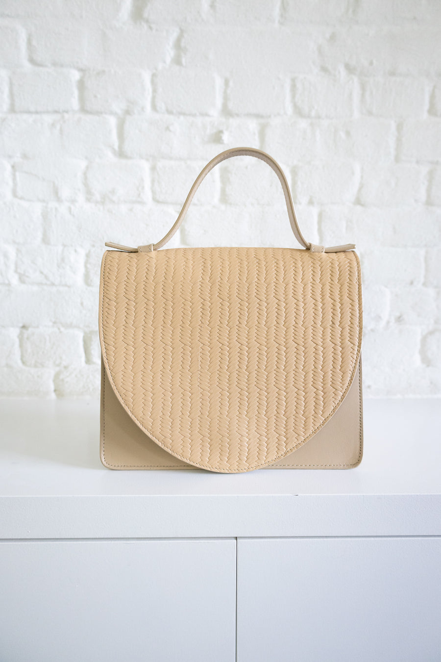 SS. Mini Briefcase Beige Woven