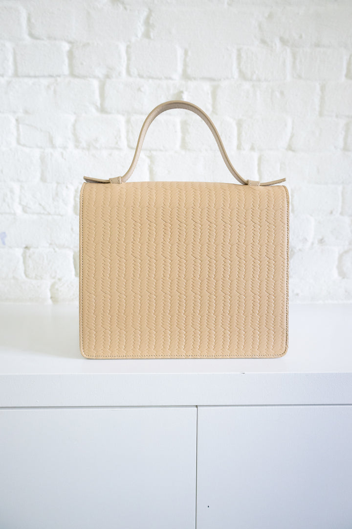 SS. Mini Briefcase Beige Woven