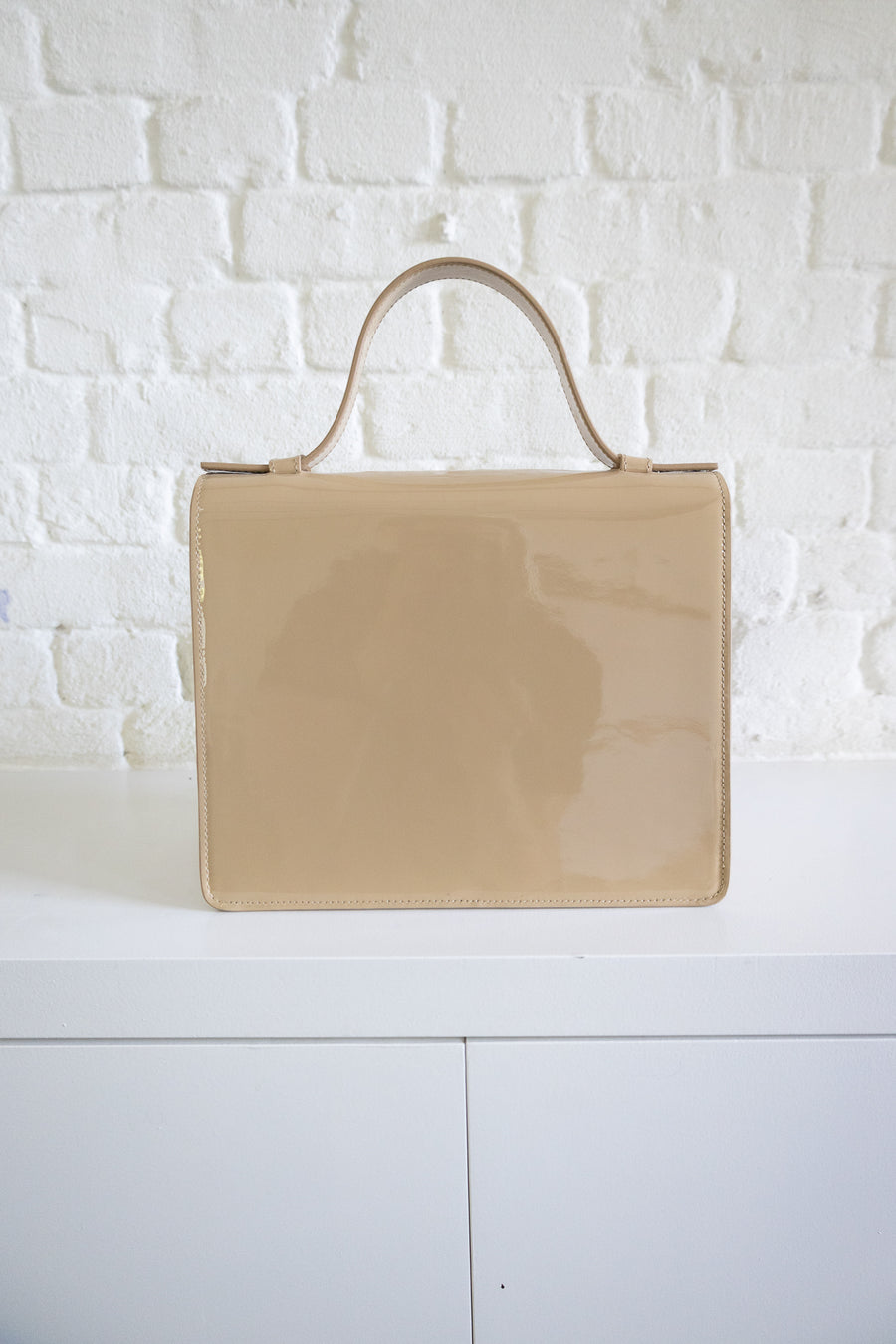 SS. Mini Briefcase Beige Laque
