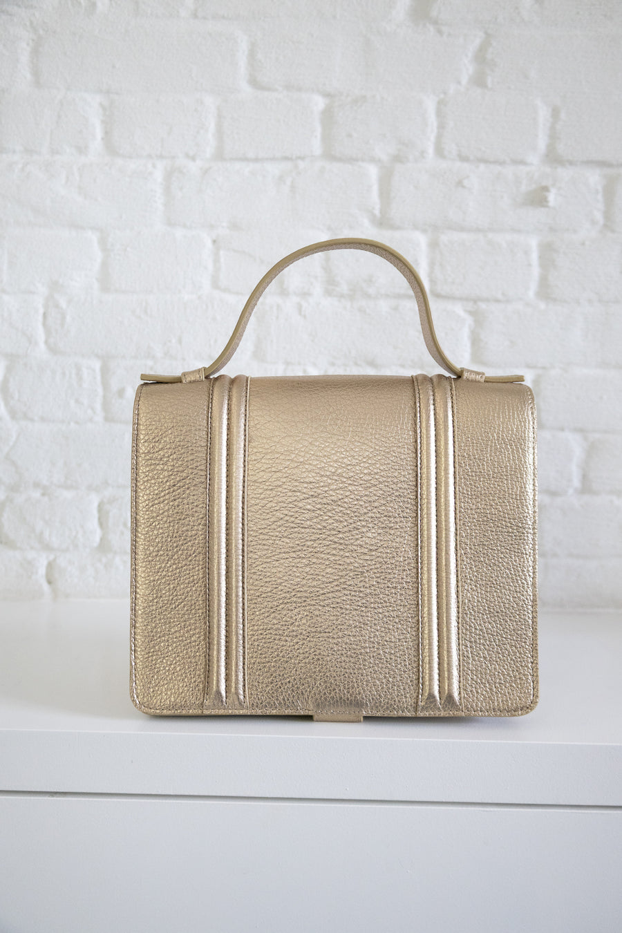 SS. Mini Briefcase Doublé Gold Structured