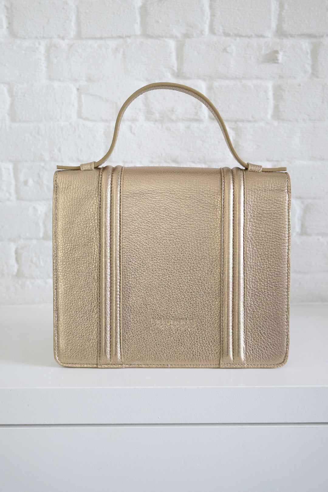 SS. Mini Briefcase Doublé Gold Structured